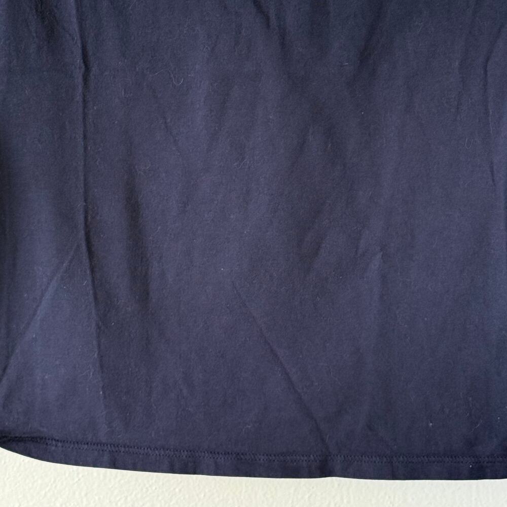 Talbots Navy Blue pullover Long sleeved T-Shirt Christmas Tree Truck size S - Picture 4 of 8